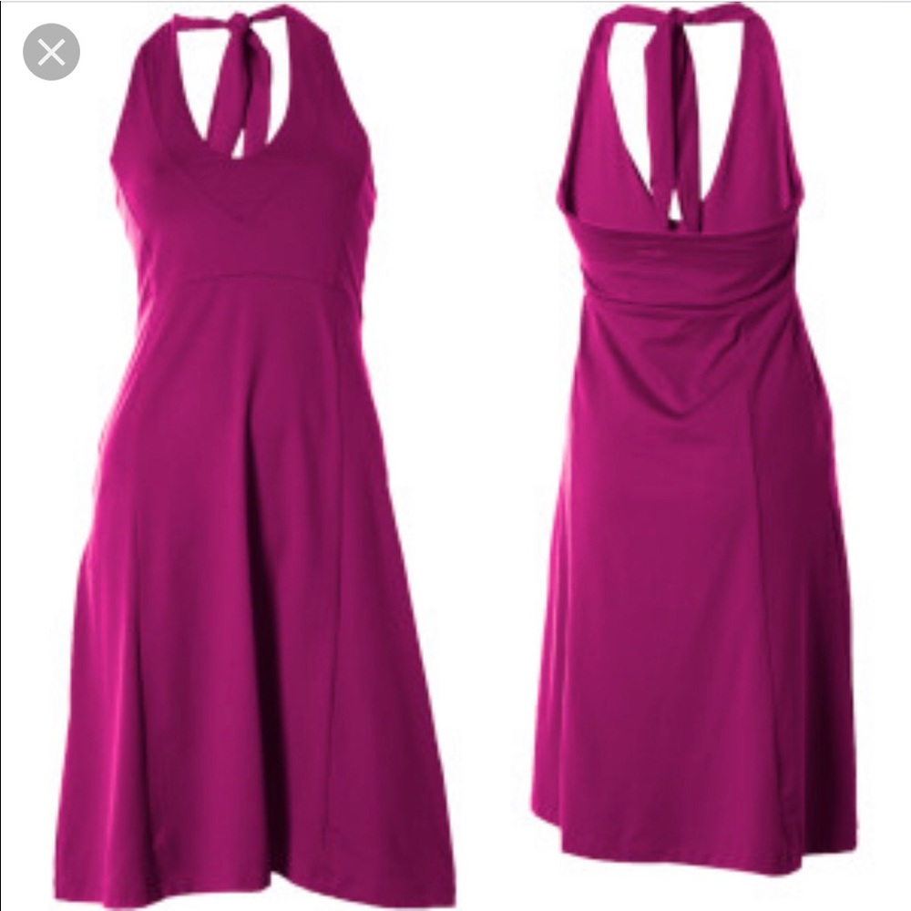 Patagonia fuchsia halter dress, size s